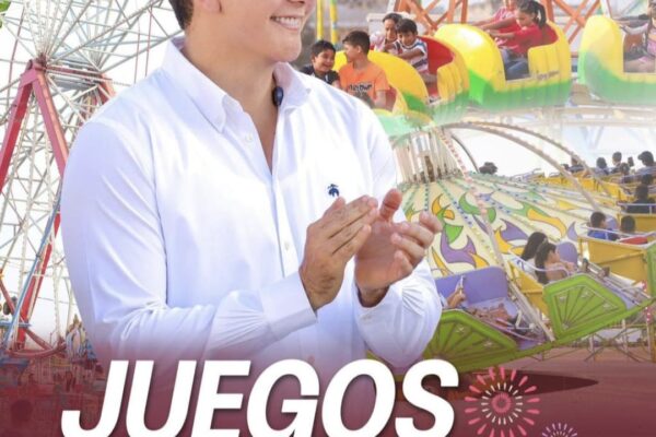 Invita Héctor Santana a niñas y niños a disfrutar juegos mecánicos gratuitos este lunes en San Juan de Abajo.